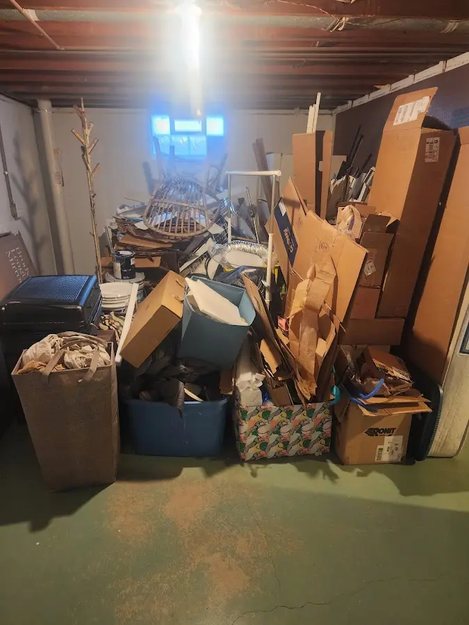 Roll-off dumpster container at job site for Roll Off Dumpster Rental in Tusculum